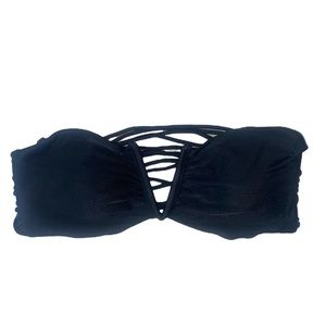 black bandeau bikini top